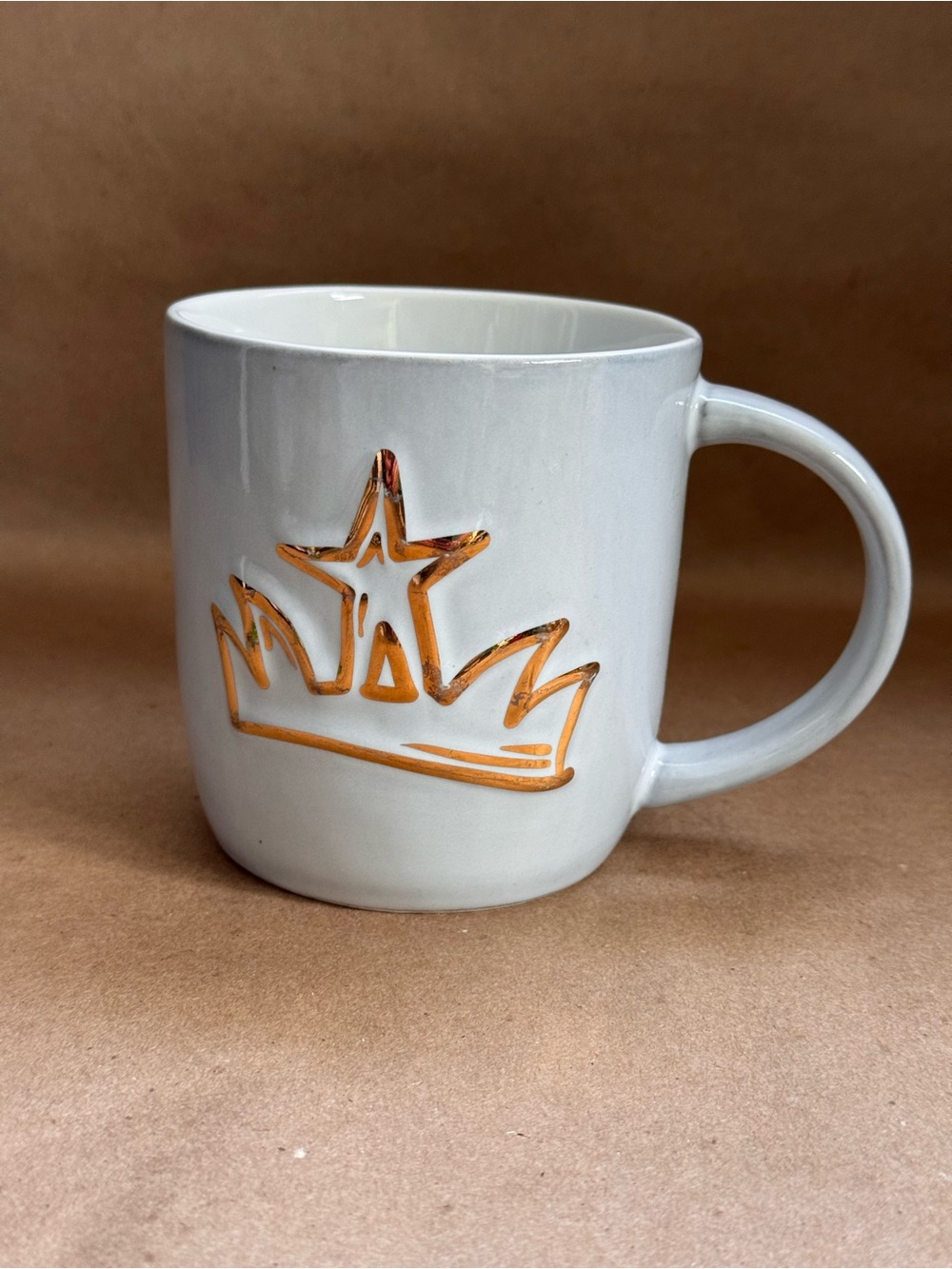Starbucks 2016 Grey Anniversary Mug with 3D Crown with Star. 14 fl oz